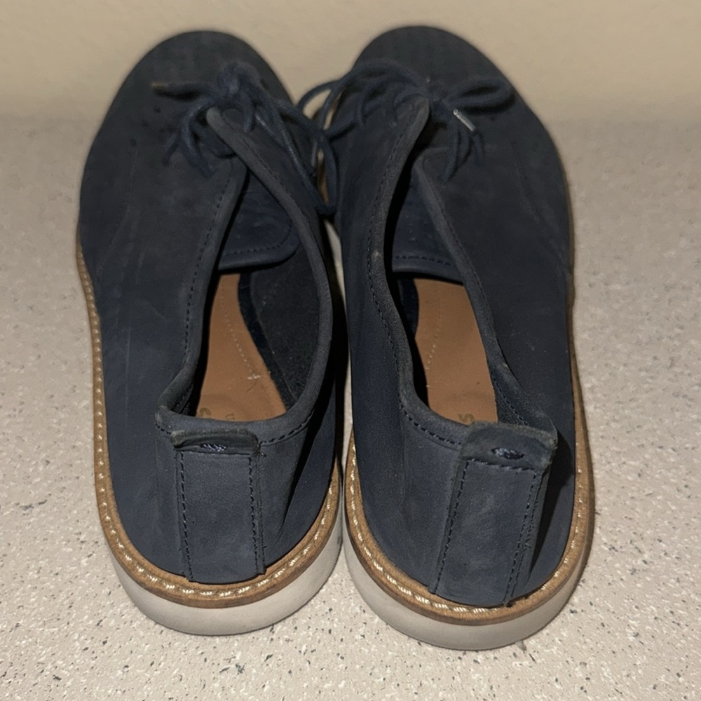 Clark’s‎ Women’s Artisan Navy Nubuck Glicks Resetta Shoes Size 8 - Picture 4 of 9